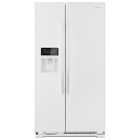 36" Side-by-Side Refrigerator with Dual Pad External Ice and Water Dispenser
