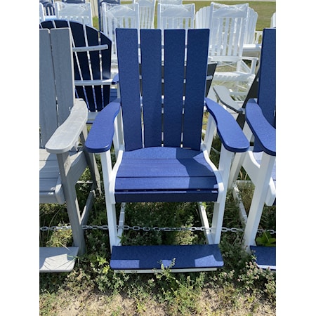 Grayson Counter Chair White/Patriot Blue