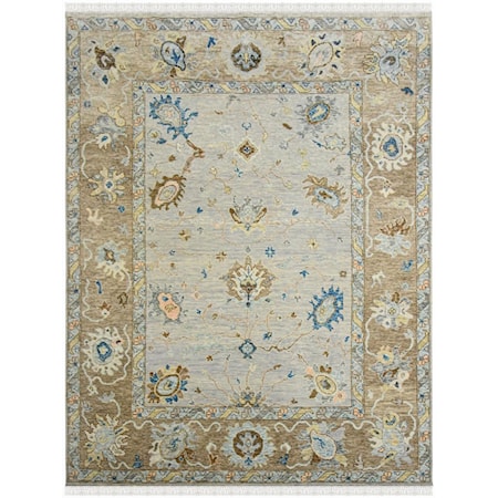 Blu Ivory-Light Brown 9'x12'