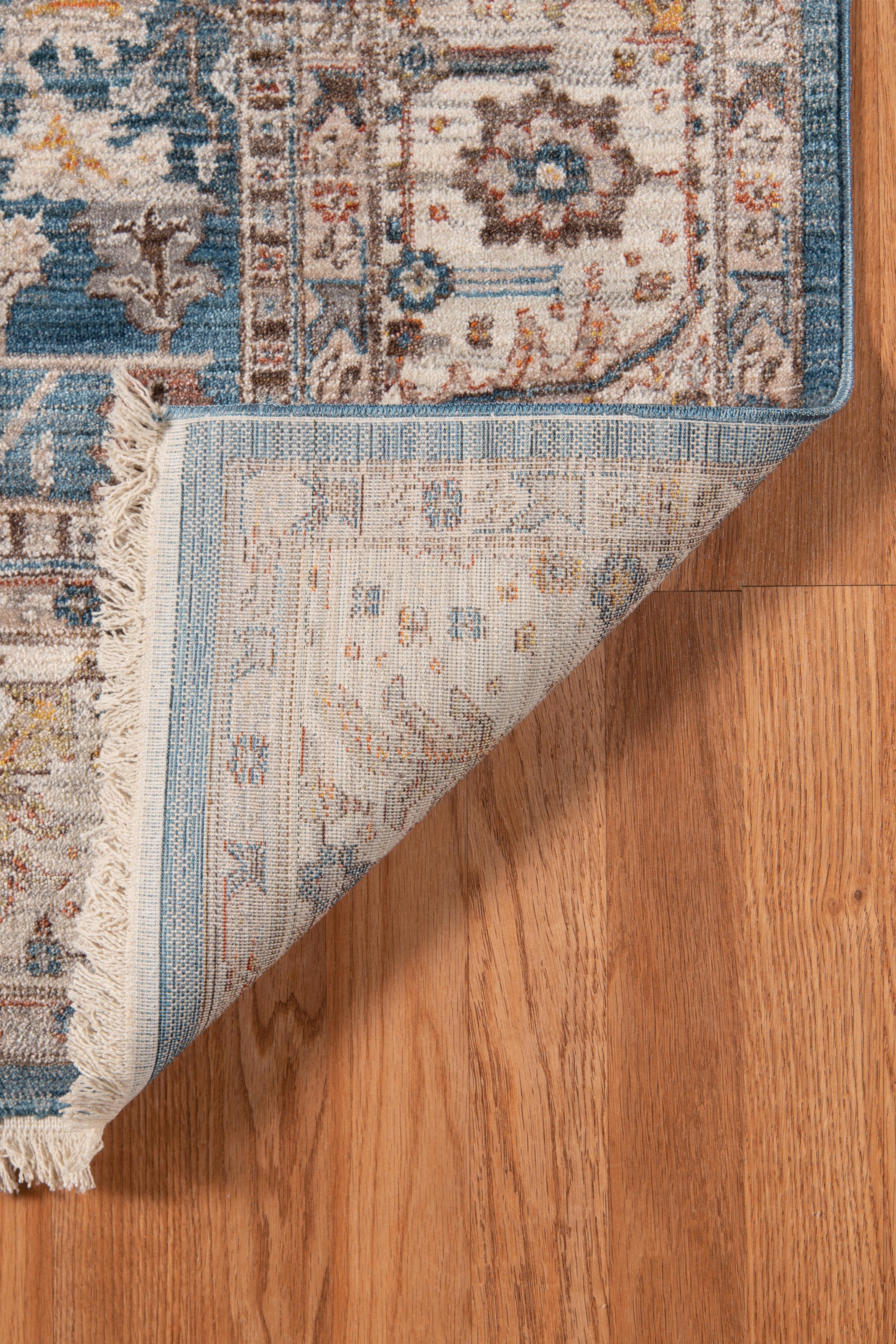Transitional Navy Blue Ivory