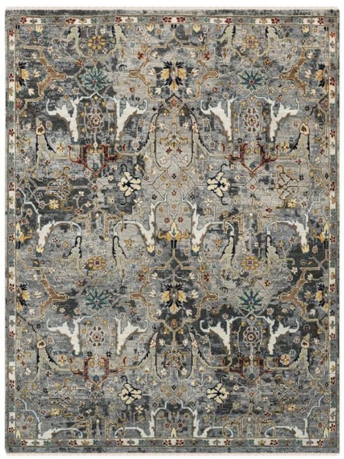Deep Silver Hand Knotted (Available in Multiple Sizes)
