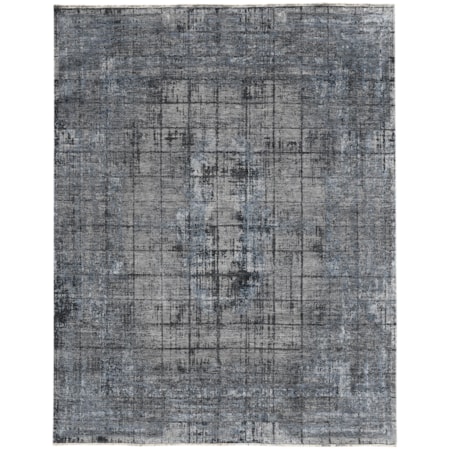 Stone Blue Modern Hand Knotted