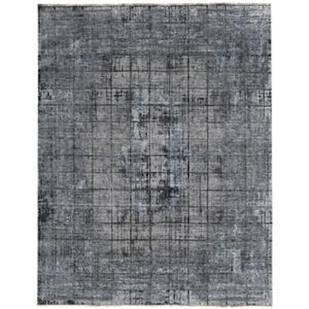 Stone Blue Modern Hand Knotted