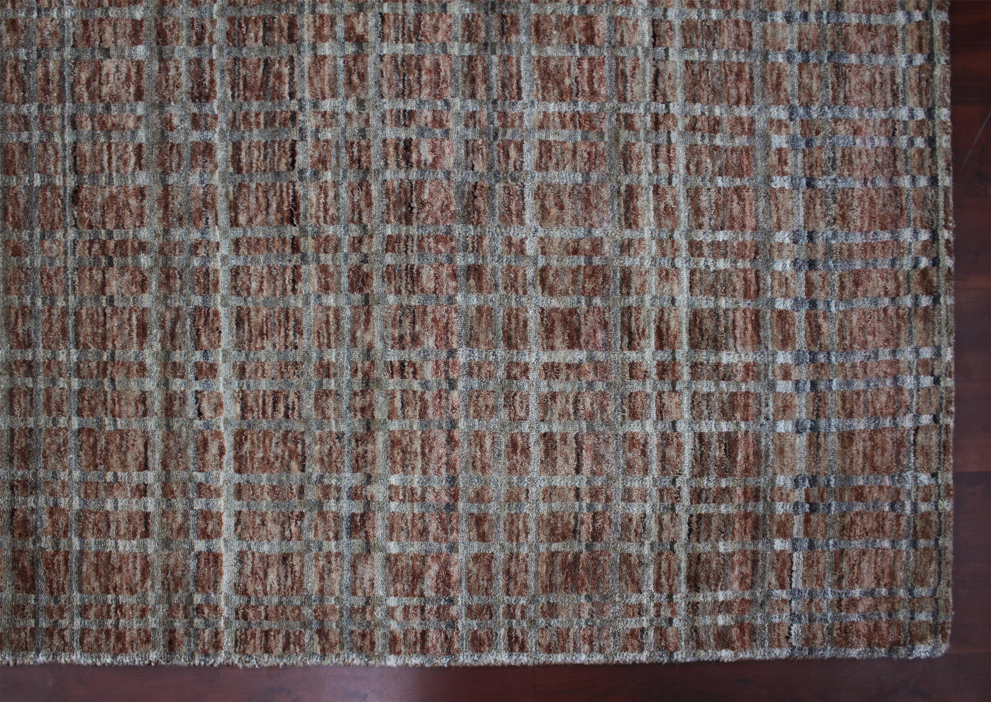 Brick Red Modern Hand Woven