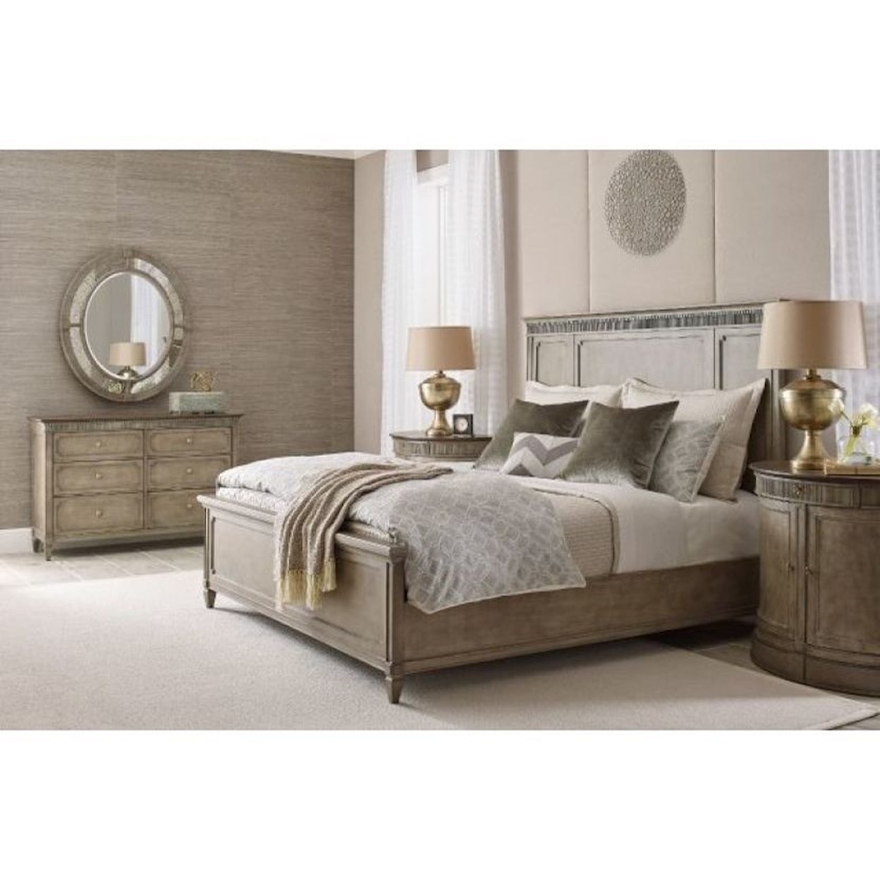 American Drew Savona King Bedroom Group