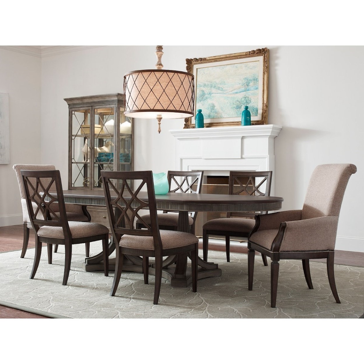 American Drew Savona Seven Piece Table & Chair Set