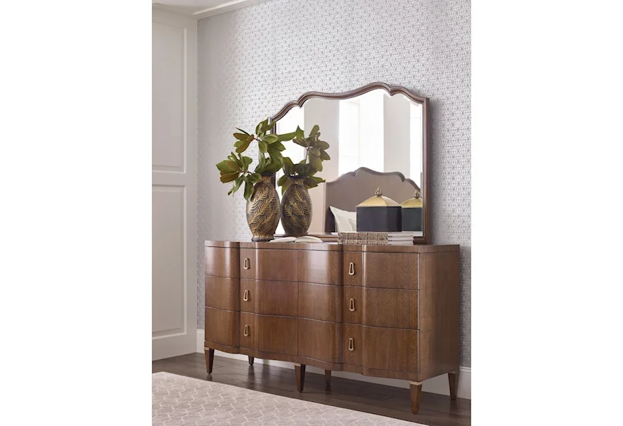 Vantage Dresser and Mirror Set by American Drew at Esprit Decor Home Furnishings
