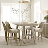 American Drew Vista 5 Piece Dining Set with Woven Stools