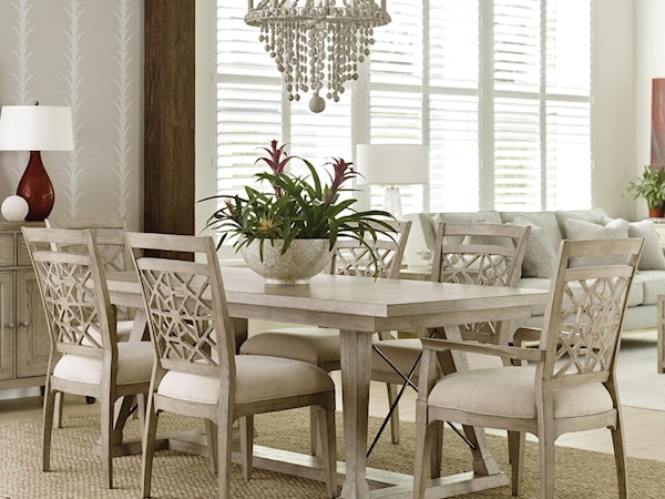 7 Piece Dining Set with Removable Leaves