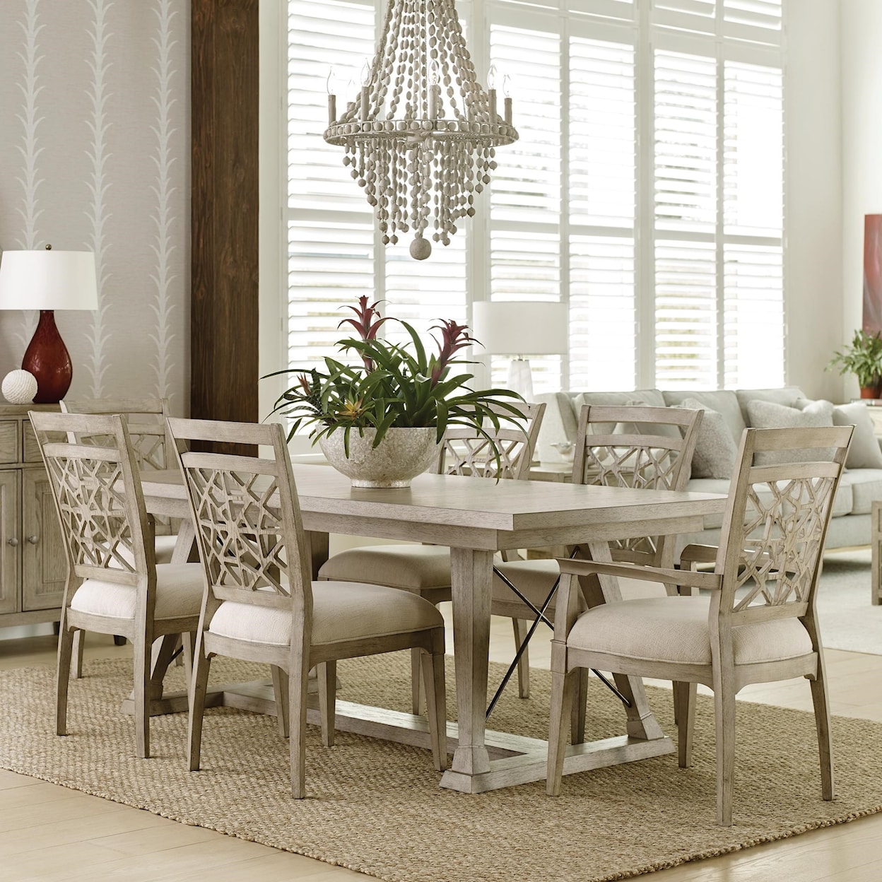 American Drew Vista 7 Piece Dining Set with Removable Leaves