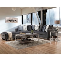 Contemporary Sectional with Ottoman
