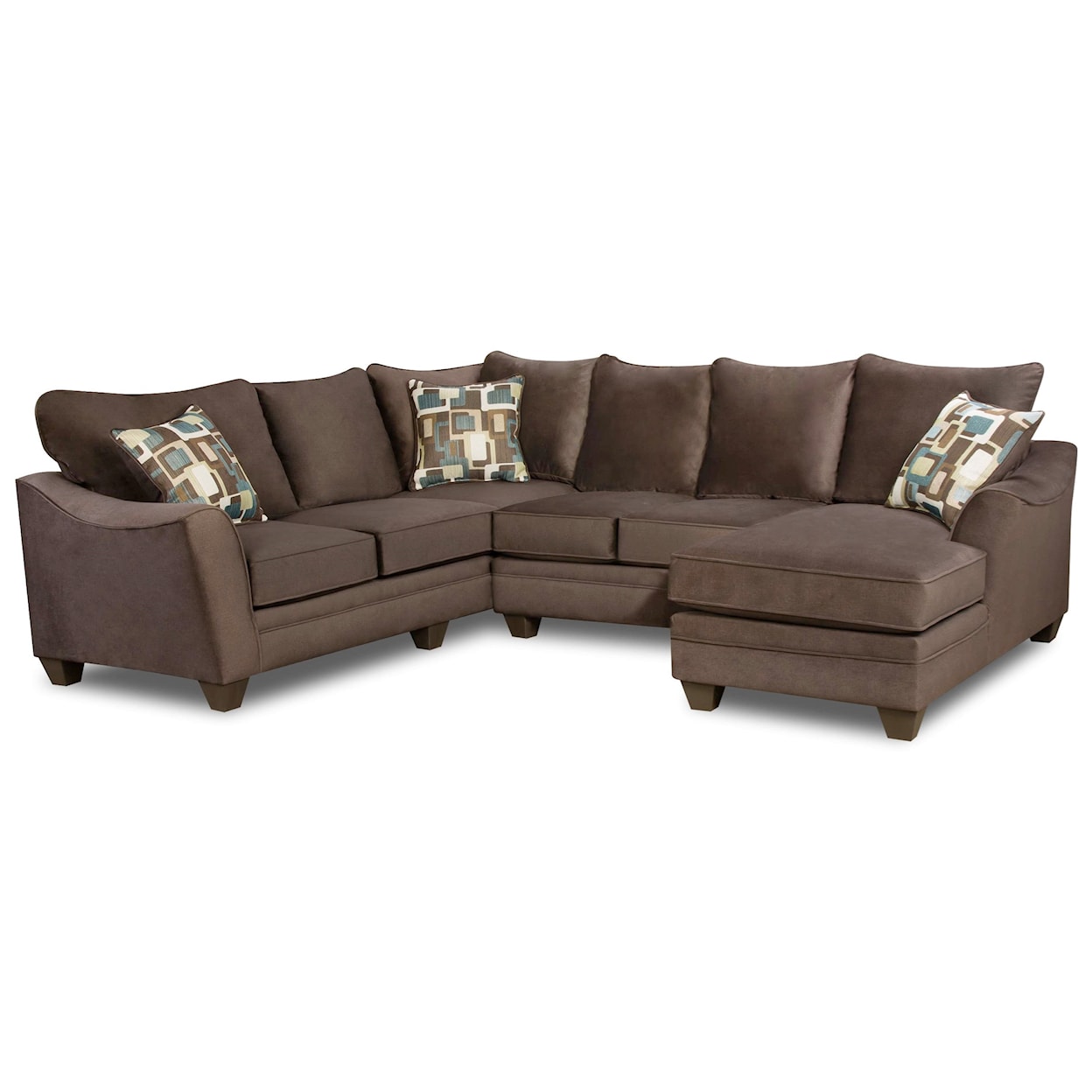 Peak Living 3810 Sectional Sofa with 5 Seats