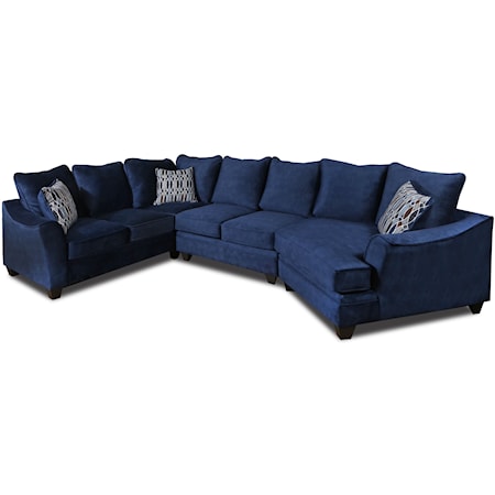 Sectional Sofa that Seats 5 with Right Side Cuddler