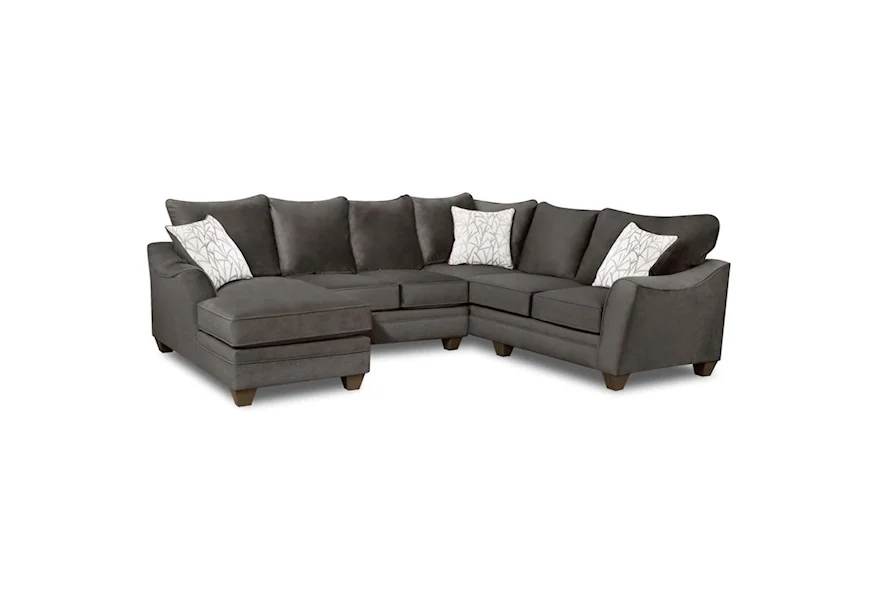 3810 Sectional Sofa with Left Side Chaise by Peak Living at Prime Brothers Furniture