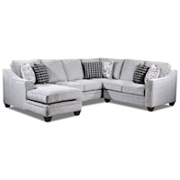 Transitional 3-Piece Sectional with Left-Facing Chaise