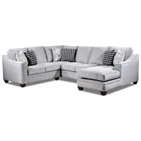 Transitional 3-Piece Sectional with Right-Facing Chaise