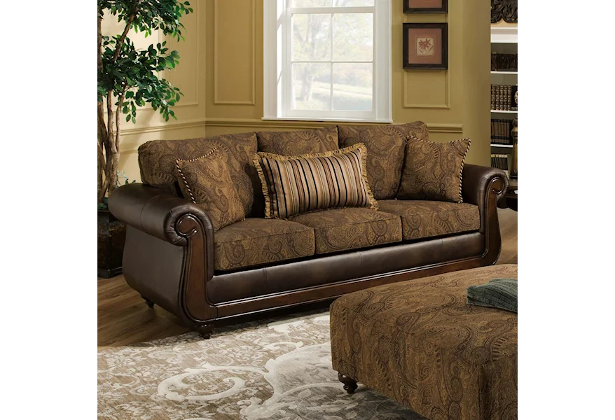 5850 Sofa with Exposed Wood by Peak Living at Prime Brothers Furniture