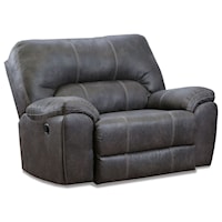 Casual Recliner with Wide Seat