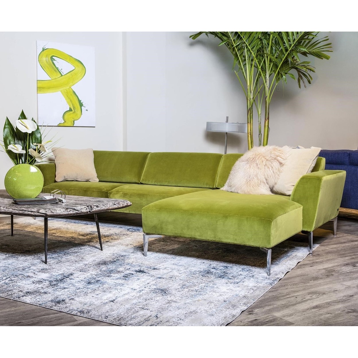 American Leather Adriana Sofa with Chaise