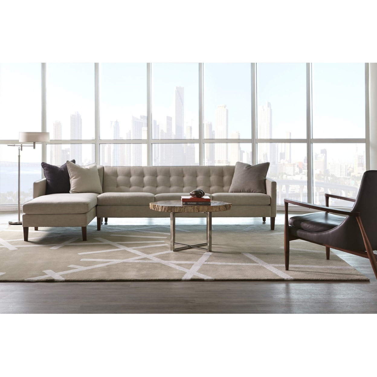 American Leather Ainsley Sofa with Chaise