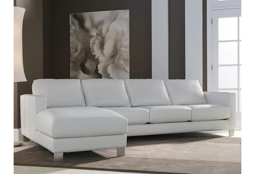 Alessandro Sofa with Chaise by American Leather at Jacksonville Furniture Mart