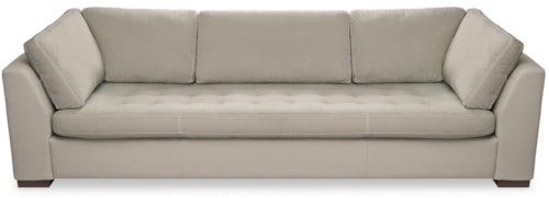 Casual Sofa with Buttonless Tufted Bench Seat