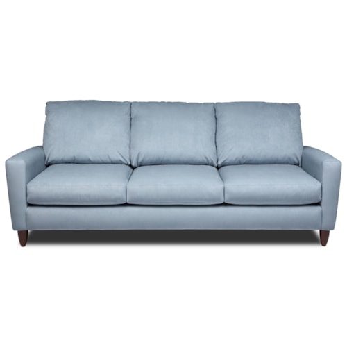 Contemporary Sofa with Exposed Wood Legs