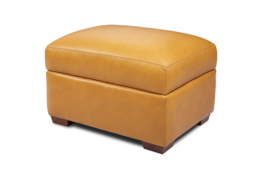 Carson Storage Ottoman by American Leather at Reeds Furniture