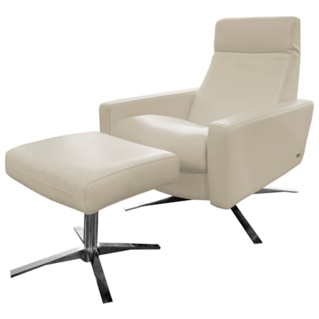 Pushback Chair and Ottoman