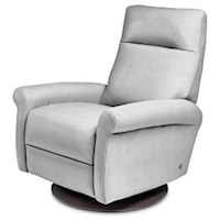 Contemporary Power Recliner with Rolled Arms