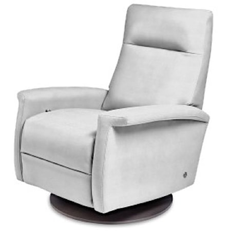 Contemporary Recliner with Key Arms