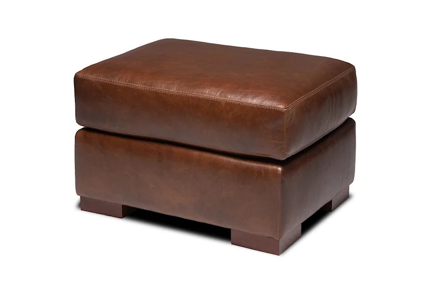 Danford Ottoman by American Leather at Reeds Furniture