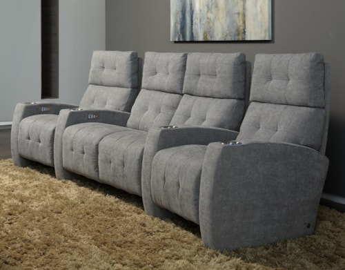 Contemporary Power Reclining Theater Seating