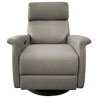 Contemporary Swivel Power Recliner with USB Port