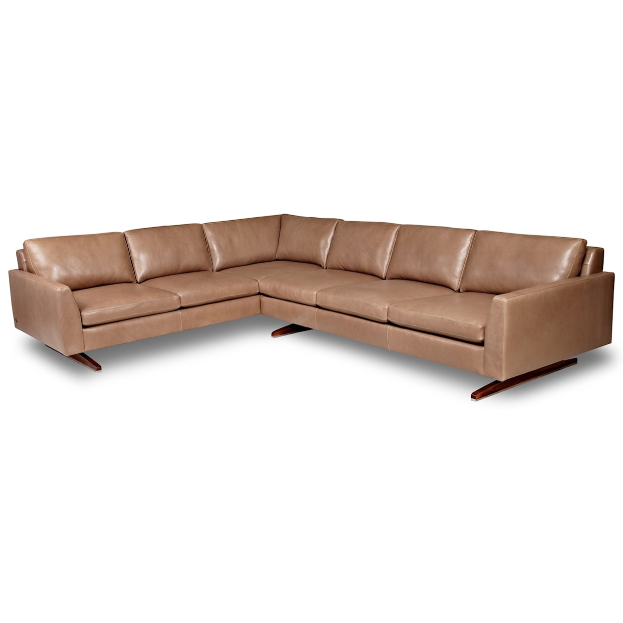 American Leather Flynn 5-Seat Sec Sofa w/ Left Arm Sitting Sofa
