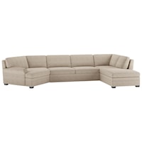 Three Piece Sectional Sofa with Queen Sleeper and Left Arm Sitting Chaise