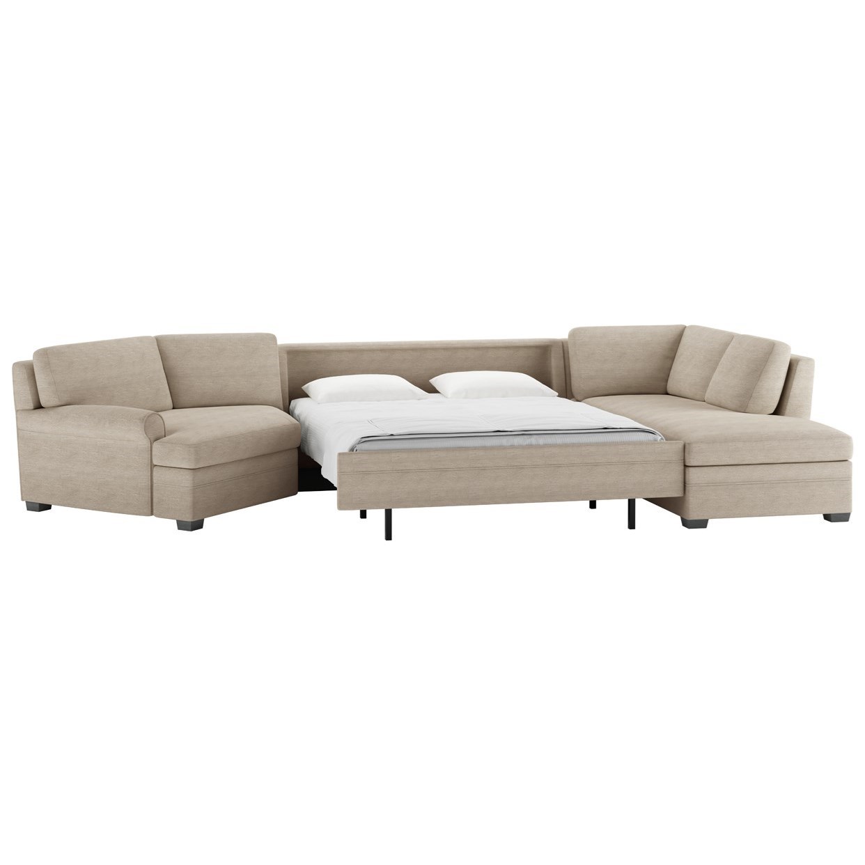 3 Pc Sectional w/ Queen Sleeper &amp; LAS Chaise