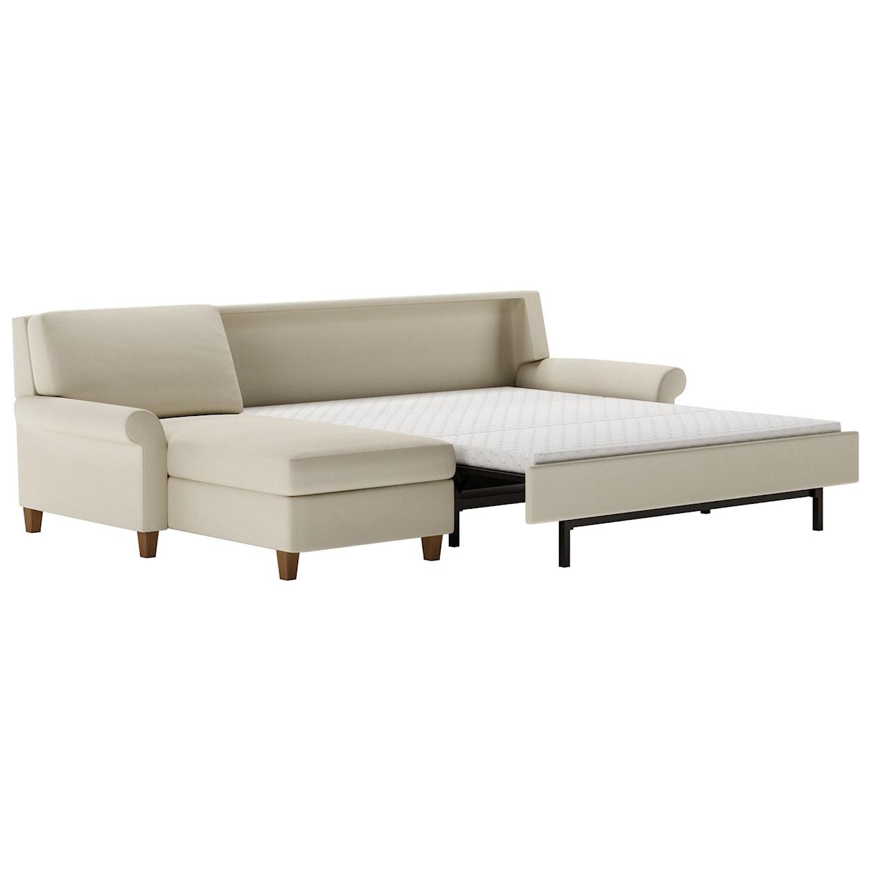 American Leather Gibbs 2 Pc Sect Sofa w/ Full Sleeper & RAS Chaise