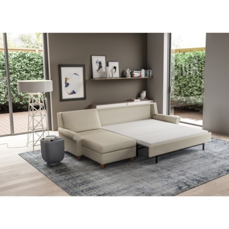 2 Pc Sect Sofa w/ Full Sleeper & RAS Chaise