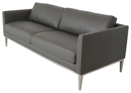 Contemporary Sofa with High Leg Base