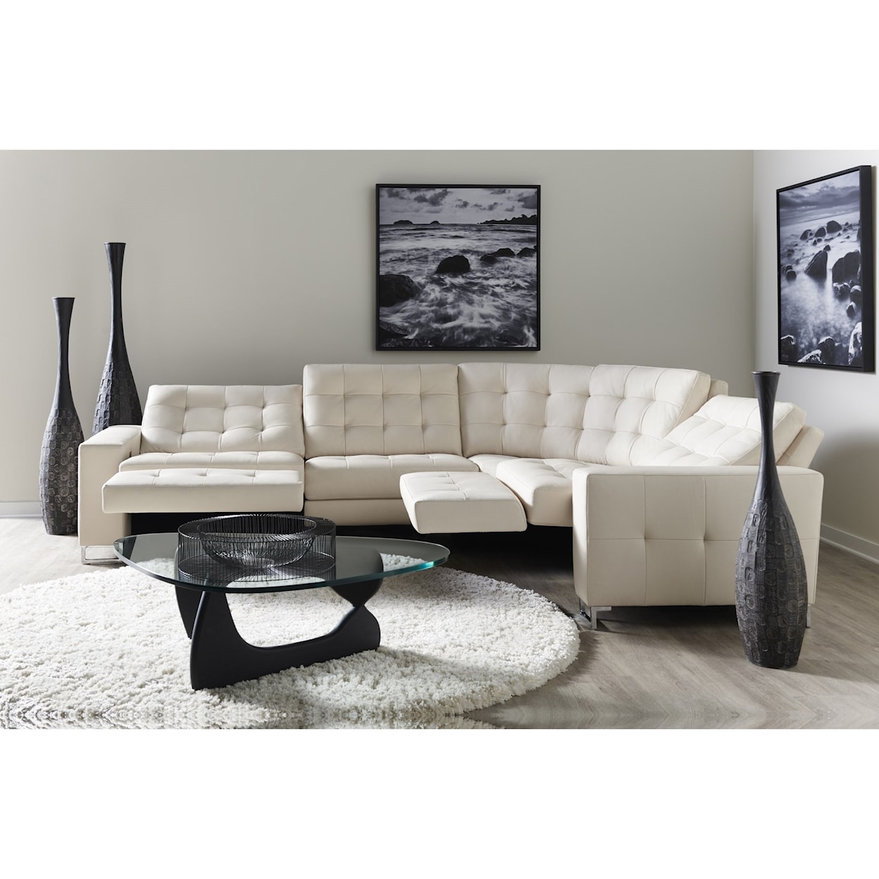 American Leather Hudson Power Reclining Sectional