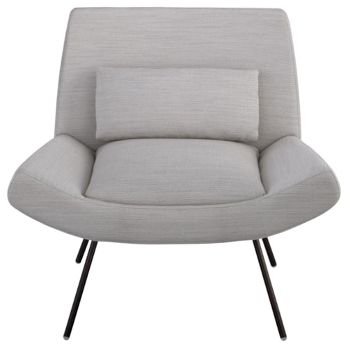 Contemporary Accent Chair with Metal Legs