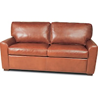 Casual Loveseat with Rolled Arms