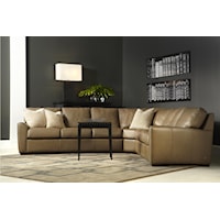 Casual Two Sofa Sectional with Corner Section