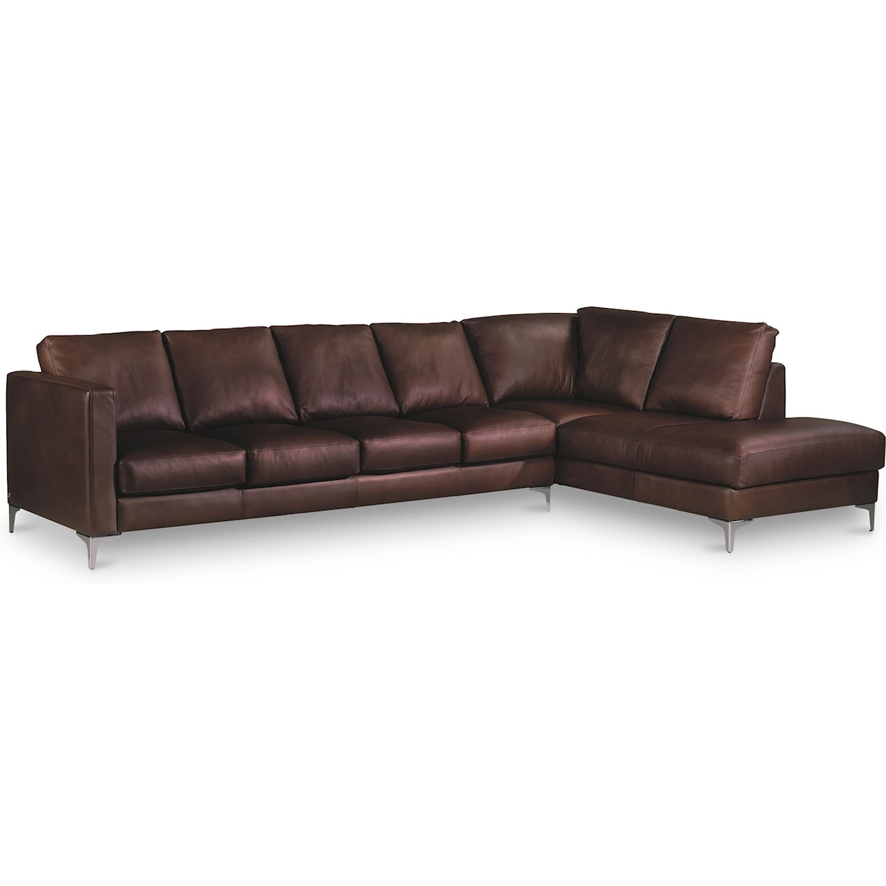 American Leather Kendall 5-Seat Sectional w/ Left Arm Sitting Chaise