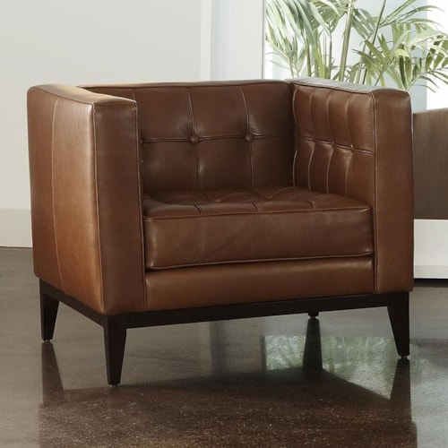 Mid-Century Modern 32" Chair with Button Tufting