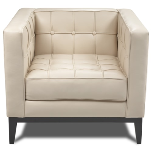 Mid-Century Modern 32" Chair with Button Tufting