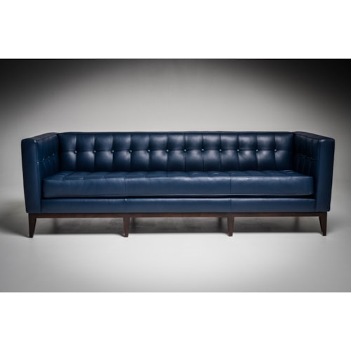 Mid-Century Modern 86" Sofa with Button Tufting