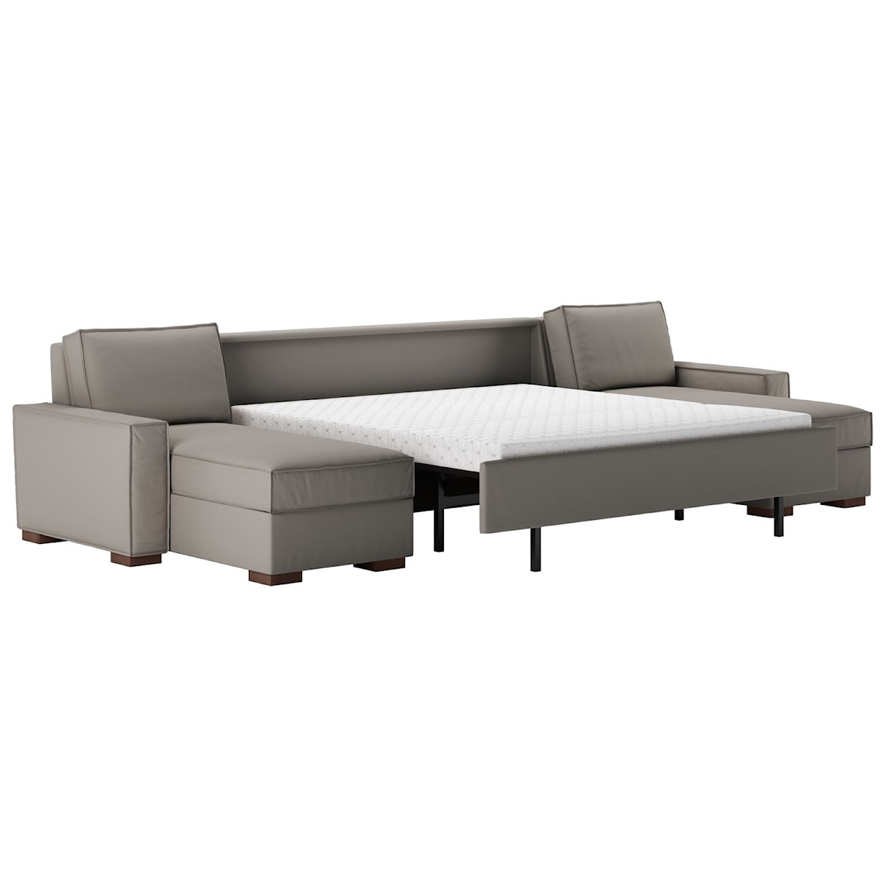 American Leather Madden 3 Pc Sectional w/ King Sleeper & 2 Chaise