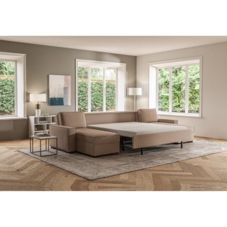 3 Pc Sectional w/ King Sleeper & 2 Chaise